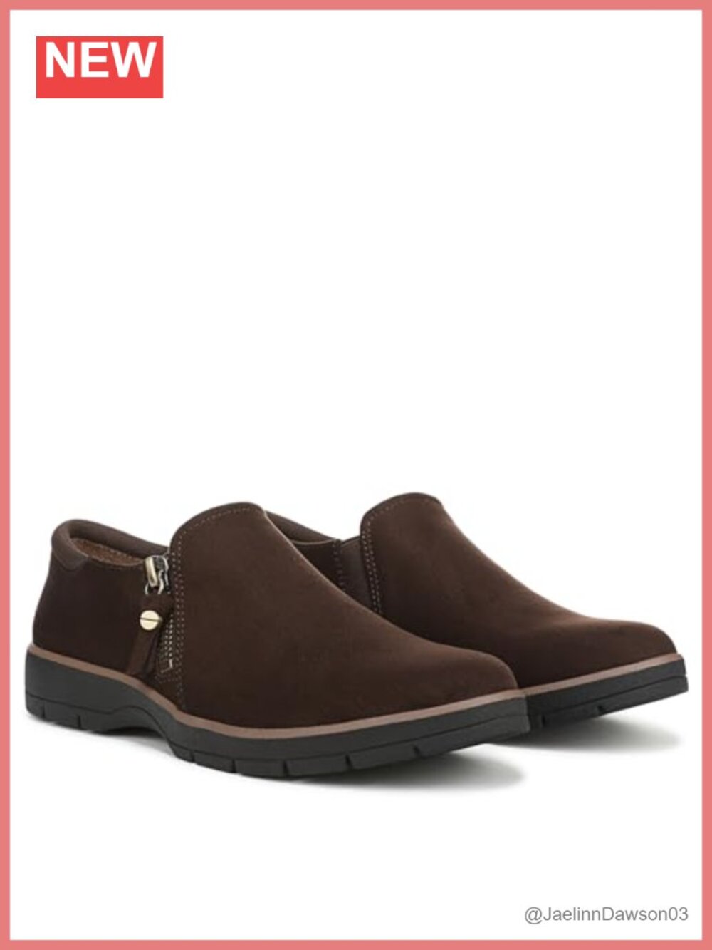 Women's Slip-On Loafers with Side Zipper, Comfortable Casual Shoes - Picture 6 of 6